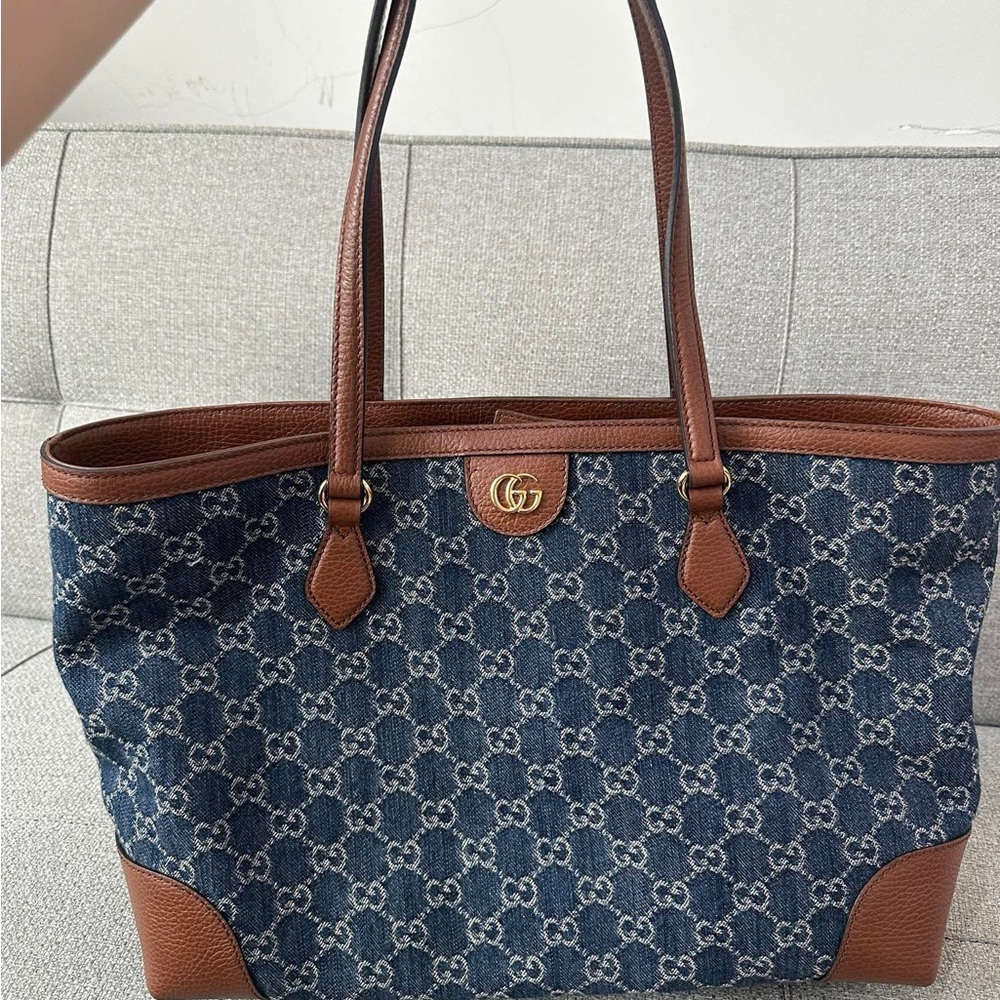 Gucci Blue Denim Tote